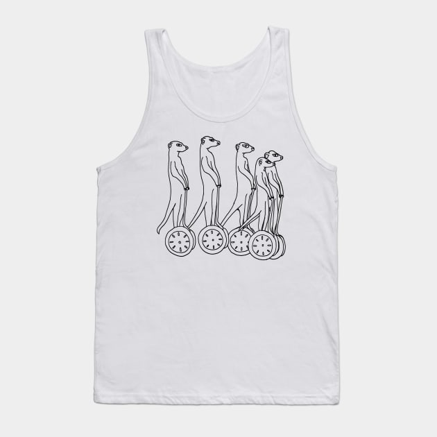 Meerkat on segway lines Tank Top by Reujken